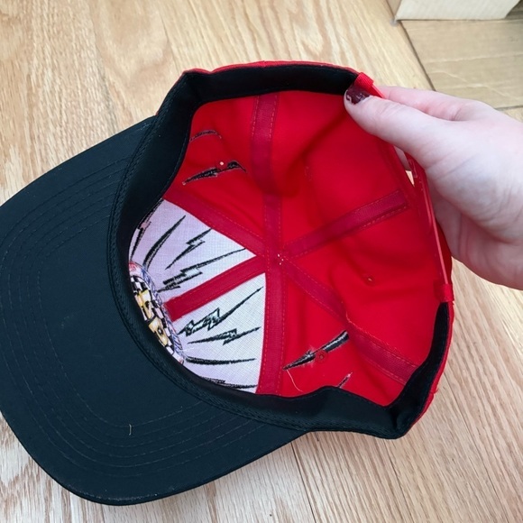 Vintage 94 Bill Elliot Racing SnapBack Hat McDonald’s NASCAR Red Trucker - Picture 5 of 6